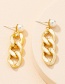 Fashion Gold Color Chain Pearl Alloy Geometric Stud Earrings