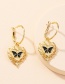 Fashion Love Earrings Love Butterfly Alloy Drip Earrings