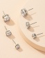 Fashion Set Diamond-studded Geometric Alloy Earring Set