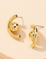 Fashion Gold Color Geometric Round Alloy Earrings