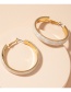 Fashion Gold Color Geometric Marble Circle Alloy Earrings