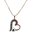 Fashion Box Chain Micro-inlaid Zircon Love Heart Diamond And Oil Dripping Eye Necklace