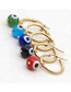 Fashion Green Glass Eye Beads Geometric Earrings