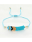 Fashion Blue Rice Beads Hand-woven Arrow Geometric Beaded Bracelet