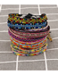 Fashion Yellow Rice Beads Hand-woven Rainbow Beaded Pattern Bracelet
