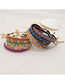 Fashion Yellow Rice Beads Hand-woven Rainbow Beaded Pattern Bracelet
