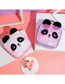 Fashion Violet Panda Portable Storage Double Zipper Laser Sequin Cosmetic Bag