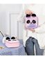 Fashion Pink Panda Portable Storage Double Zipper Laser Sequin Cosmetic Bag
