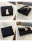 Fashion Brown Lock Solid Color Short Coin Wallet