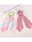 Fashion Floral Streamer-turmeric Ribbon Printing Gradient Large Intestine Circle Hair Rope