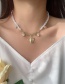 Fashion White Letter Angel Pendant Pearl Necklace