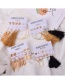 Fashion Khaki + Black Tassel Long Alloy Diamond Pearl Geometric Earrings Set