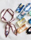 Fashion Cartoon Glasses Woman Printed Small Sharp Corners Long Narrow Silk Scarf Ribbon