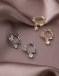 Fashion Gold Color Micro-set Zircon Butterfly Gold-plated Copper Earrings