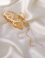 Fashion Butterfly Fringed Butterfly Pearl Alloy Hollow Shark Clip
