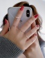 Fashion Gold Color Pearl Wave Pattern Alloy Geometric Ring Set