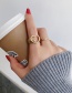 Fashion Gold Color Metal Hollow Heart Copper Gold-plated Ring Set