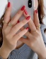 Fashion Silver Color Wave Chain Alloy Geometric Ring Set