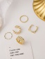 Fashion Gold Color Wave Chain Alloy Geometric Ring Set