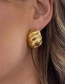 Fashion Gold Color Croissant Pattern Alloy Earrings