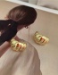 Fashion Gold Color Croissant Pattern Alloy Earrings