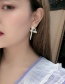 Fashion Gold Color Butterfly Micro-set Zircon And Rhinestone Tassel Asymmetric Earrings