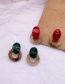 Fashion Green Colorblock Acrylic Geometric Marble Pattern Round Earrings
