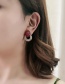 Fashion Red Colorblock Acrylic Geometric Marble Pattern Round Earrings