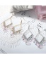 Fashion Silver Color Crystal And Diamond Alloy Geometric Stud Earrings