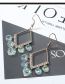 Fashion Gold Color Crystal And Diamond Alloy Geometric Stud Earrings