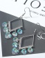 Fashion Silver Color Crystal And Diamond Alloy Geometric Stud Earrings