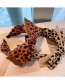 Fashion Printed Coffee Color Leopard Dot Print Double Big Bow Headband