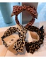 Fashion Cross Beige Leopard Dot Print Double Big Bow Headband