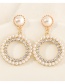 Fashion Drop Shape Geometric Round Five-pointed Star Pearl Love Earrings