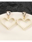 Fashion Five-pointed Star Geometric Round Five-pointed Star Pearl Love Earrings