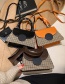 Fashion Dark Brown Houndstooth Fold Stitching Contrast Color One-shoulder Messenger Bag