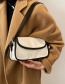 Fashion White Crocodile Pattern Flap Covered Shoulder Messenger Bag