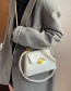 Fashion White Lock Stone Pattern Flap One-shoulder Crossbody Bag