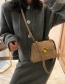Fashion Light Brown Lock Stone Pattern Flap One-shoulder Crossbody Bag