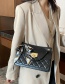 Fashion Dark Brown Silk Scarf Rhombus Lock Diagonal Shoulder Bag