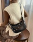 Fashion Dark Brown Stone Pattern Chain Shoulder Cross Bag