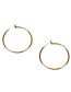 Fashion Gold Color Geometric Large Circle Gold-plated Copper Earrings
