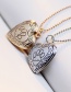 Fashion Rose Gold Animal Foot Love Box Necklace