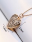 Fashion Rose Gold Animal Foot Love Box Necklace
