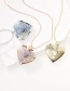 Fashion Rose Gold Oil Painting Version Printed Love Photo Box Pendant Necklace