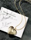 Fashion 18k Gold Glossy Version Printed Love Photo Box Pendant Necklace