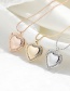 Fashion 18k Gold White Diamond Love Heart Pendant Photo Box Necklace