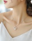 Fashion Silver Color Sea Blue Diamond Love Heart Pendant Photo Box Necklace
