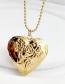 Fashion 18 Gold Printed Love Photo Box Gold Plated Copper Necklace