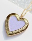 Fashion Kc Gold Purple Drop Oil Luminous Photo Box Love Pendant Can Open Magic Box Necklace